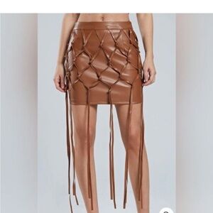 Faux leather skirt